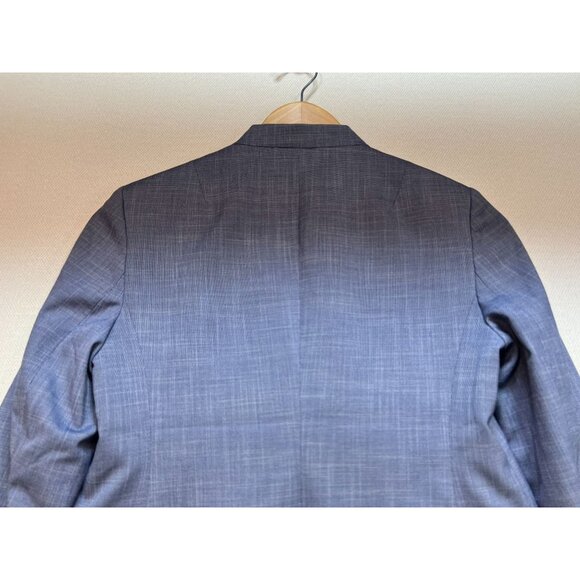 Banana Republic Inverted Collar Blazer Jacket Womens 4 Petite Blue One Button - Picture 12 of 13